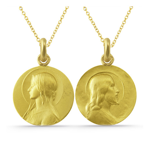 Scapular Salvador and Virgin Veil 18k Solid. 04518020052 2