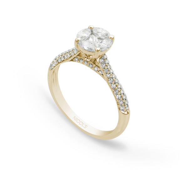Anello Solitario Gardenia 1.10 Oro Giallo 32810020111
