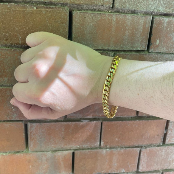 Pulsera Cubana 18cm Oro Amarillo Maciza 18Kt 7mm 9933030735