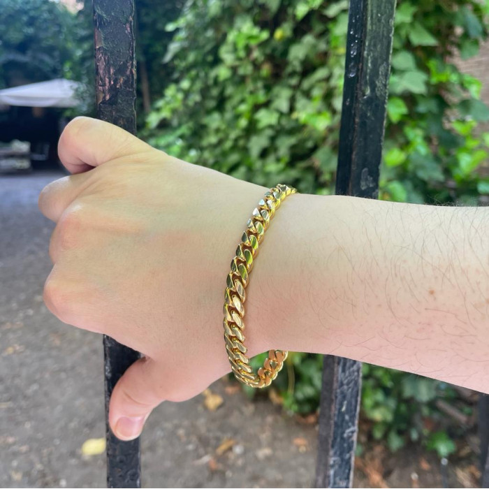 Pulsera Cubana 20cm Oro Amarillo Maciza 18Kt 99933050835
